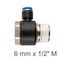 AIRCRAFT Swivel Elbow Pu 6mm X 1/2' M